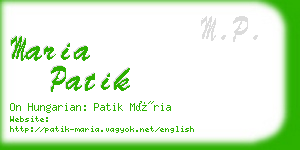 maria patik business card